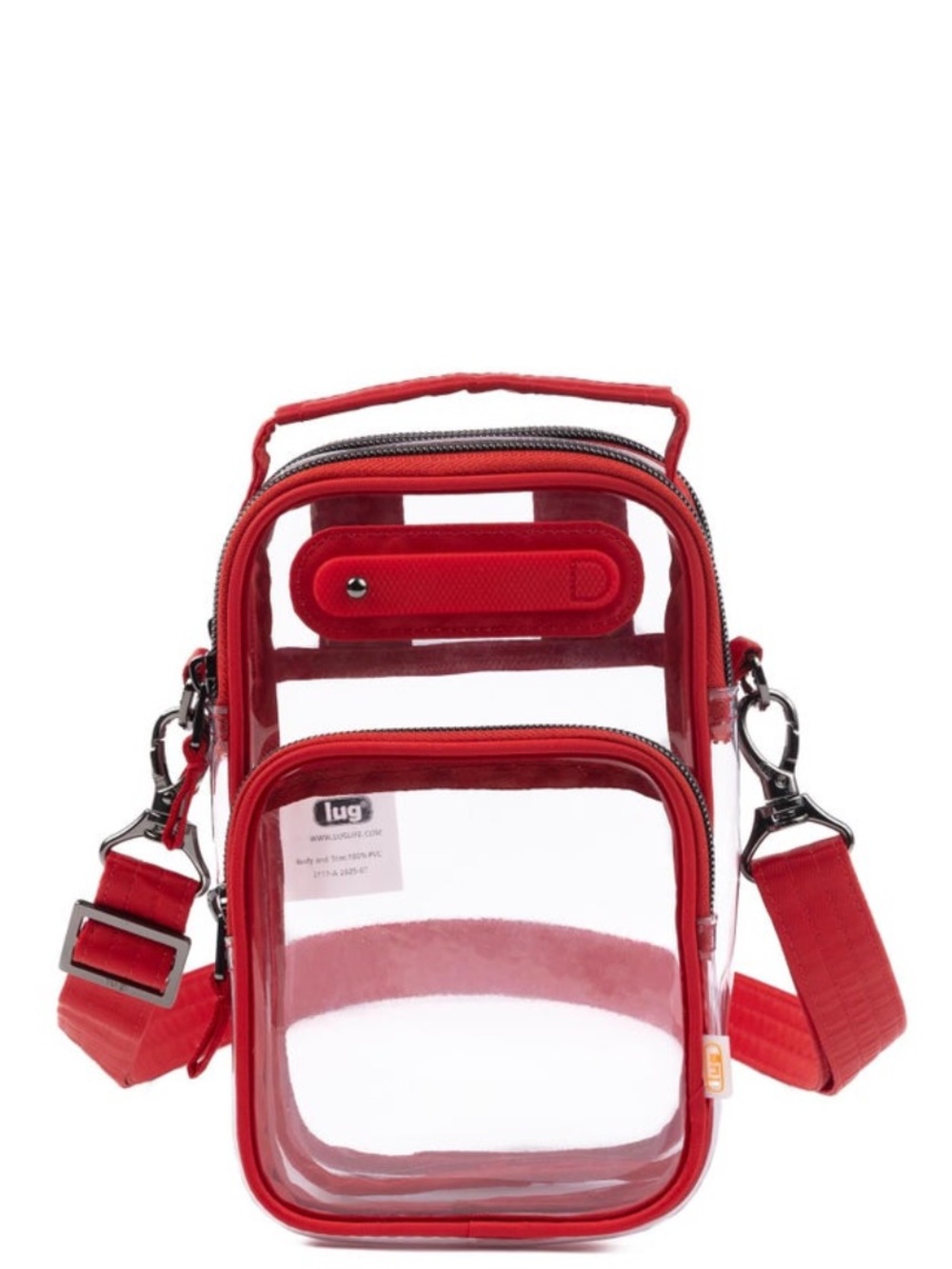 Lug Skeeter Mini Clearview Convertible
Crossbody Poppy Red